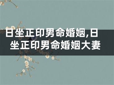 日坐正印男命婚姻,日坐正印男命婚姻大妻