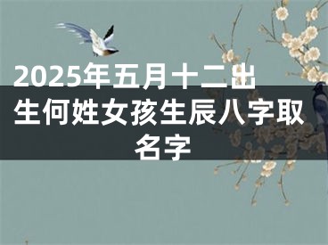 2025年五月十二出生何姓女孩生辰八字取名字