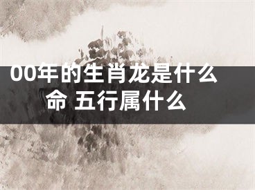 00年的生肖龙是什么命 五行属什么