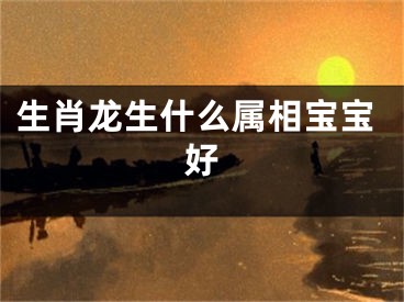 生肖龙生什么属相宝宝好