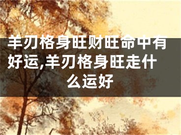 羊刃格身旺财旺命中有好运,羊刃格身旺走什么运好