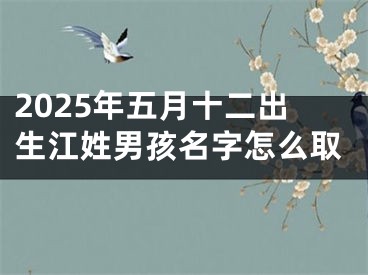 2025年五月十二出生江姓男孩名字怎么取