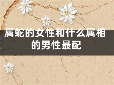属蛇的女性和什么属相的男性最配