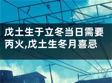 戊土生于立冬当日需要丙火,戊土生冬月喜忌