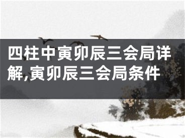 四柱中寅卯辰三会局详解,寅卯辰三会局条件