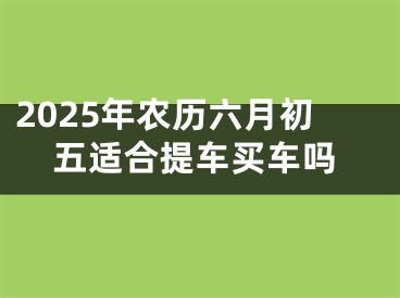 2025年农历六月初五适合提车买车吗