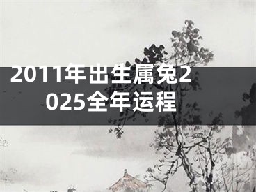 2011年出生属兔2025全年运程