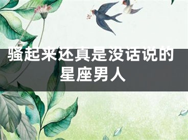 骚起来还真是没话说的星座男人