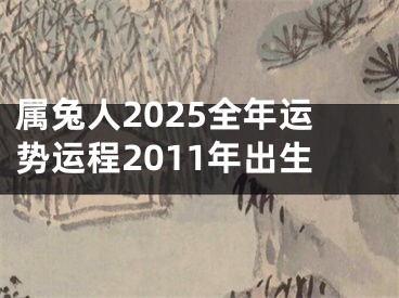 属兔人2025全年运势运程2011年出生