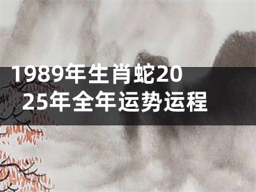 1989年生肖蛇2025年全年运势运程