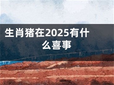 生肖猪在2025有什么喜事