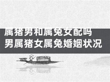 属猪男和属兔女配吗 男属猪女属兔婚姻状况