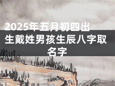 2025年五月初四出生戴姓男孩生辰八字取名字