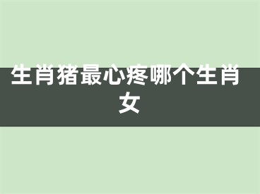 生肖猪最心疼哪个生肖女