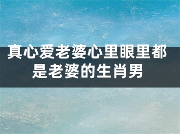 真心爱老婆心里眼里都是老婆的生肖男