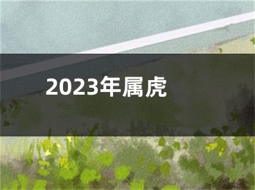 2023年属虎