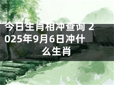 今日生肖相冲查询 2025年9月6日冲什么生肖