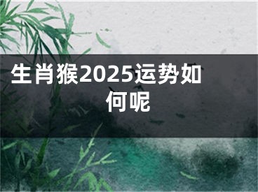 生肖猴2025运势如何呢