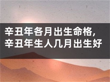 辛丑年各月出生命格,辛丑年生人几月出生好