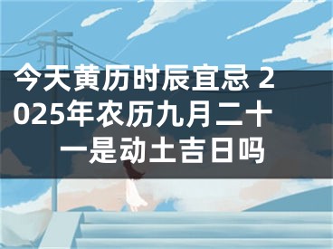 今天黄历时辰宜忌 2025年农历九月二十一是动土吉日吗