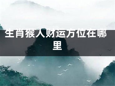 生肖猴人财运方位在哪里