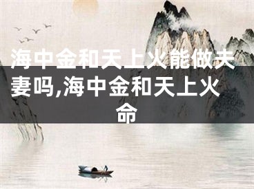 海中金和天上火能做夫妻吗,海中金和天上火命