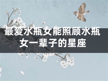 最爱水瓶女能照顾水瓶女一辈子的星座