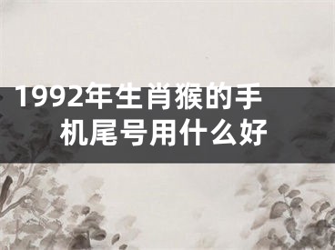 1992年生肖猴的手机尾号用什么好