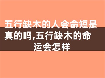 五行缺木的人会命短是真的吗,五行缺木的命运会怎样