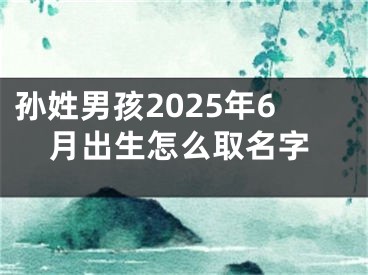 孙姓男孩2025年6月出生怎么取名字