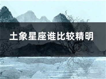 土象星座谁比较精明