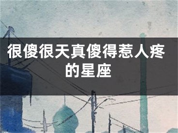 很傻很天真傻得惹人疼的星座