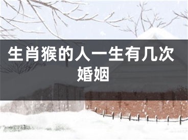 生肖猴的人一生有几次婚姻