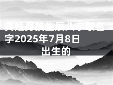 龚姓男孩生辰八字取名字2025年7月8日出生的
