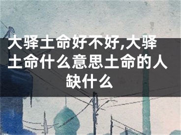 大驿土命好不好,大驿土命什么意思土命的人缺什么