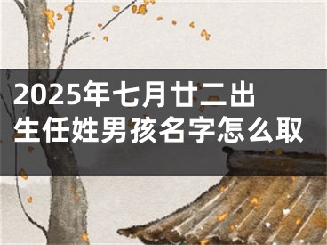2025年七月廿二出生任姓男孩名字怎么取