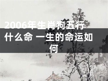 2006年生肖狗五行什么命 一生的命运如何