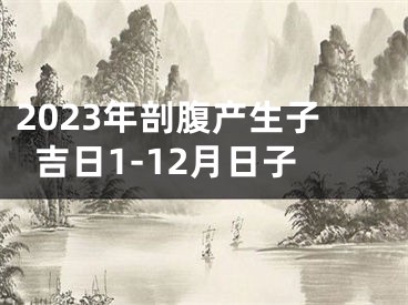2023年剖腹产生子吉日1-12月日子