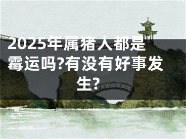2025年属猪人都是霉运吗?有没有好事发生?