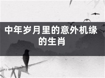 中年岁月里的意外机缘的生肖