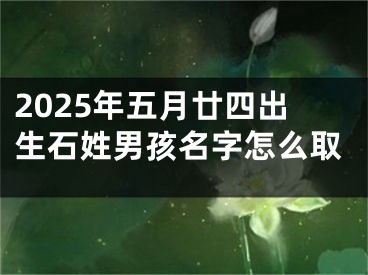 2025年五月廿四出生石姓男孩名字怎么取