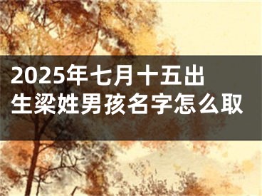 2025年七月十五出生梁姓男孩名字怎么取
