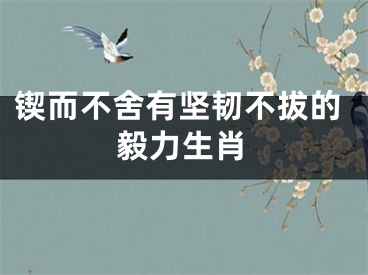 锲而不舍有坚韧不拔的毅力生肖