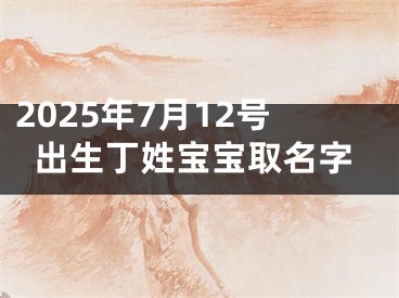 2025年7月12号出生丁姓宝宝取名字