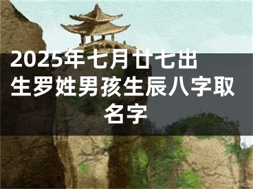 2025年七月廿七出生罗姓男孩生辰八字取名字