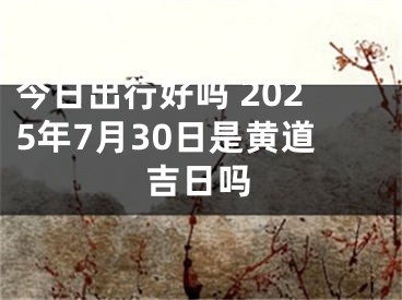 今日出行好吗 2025年7月30日是黄道吉日吗