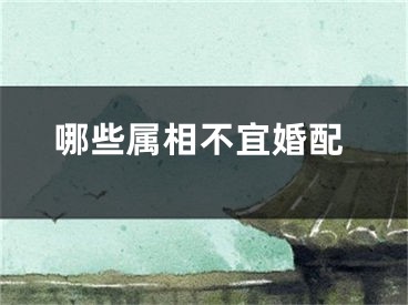 哪些属相不宜婚配