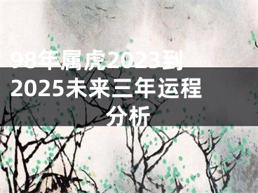 98年属虎2023到2025未来三年运程分析