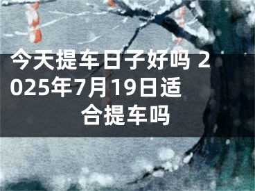 今天提车日子好吗 2025年7月19日适合提车吗