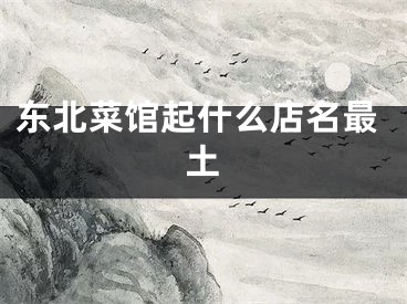 东北菜馆起什么店名最土